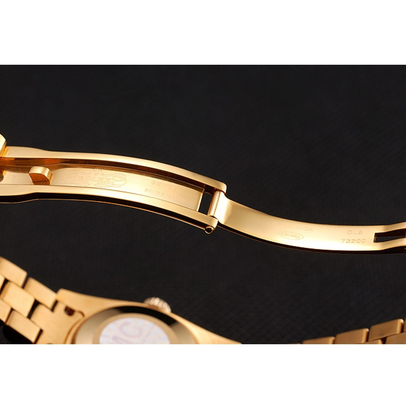 Aaa replica Bracelet Pave 1453955 Swiss Diamond DayJust Rolex Dial Diamond Gold 0519